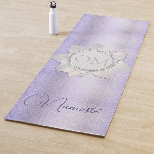 Tapete De Yoga Lavanda Elegante Lotus OM Namaste Yoga Mat (In Situ)