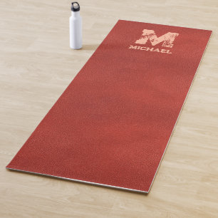 Tapete De Yoga Leather Personalizada Olhe Texto Distinto Nomes de