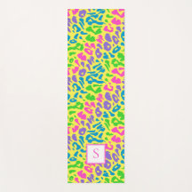 Leopard Bright Neon Monograma Personalizado