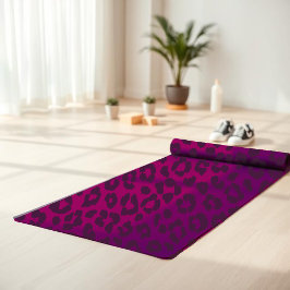 Tapete De Yoga Leopard Print-Magenta - Ioga Mat