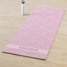 Tapete De Yoga Leopardo rosa-chic personalizado
