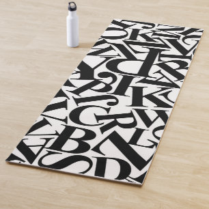 Tapete De Yoga Letras alfabéticas