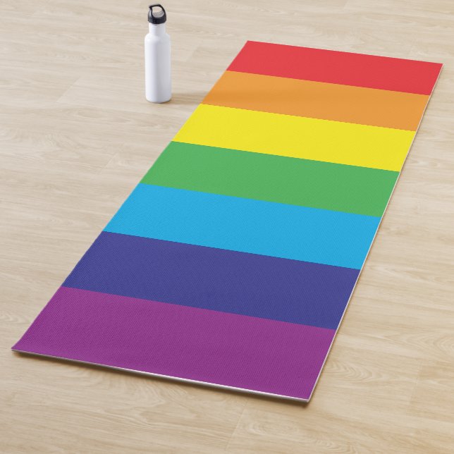 Tapete De Yoga Lgbt Rainbow Stripes Lgbt (In Situ)