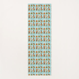 Tapete De Yoga Light blue wrapping paper featuring a repeated 