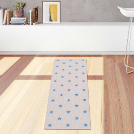 Tapete De Yoga Light Grey Stars Pattern Yoga Mat