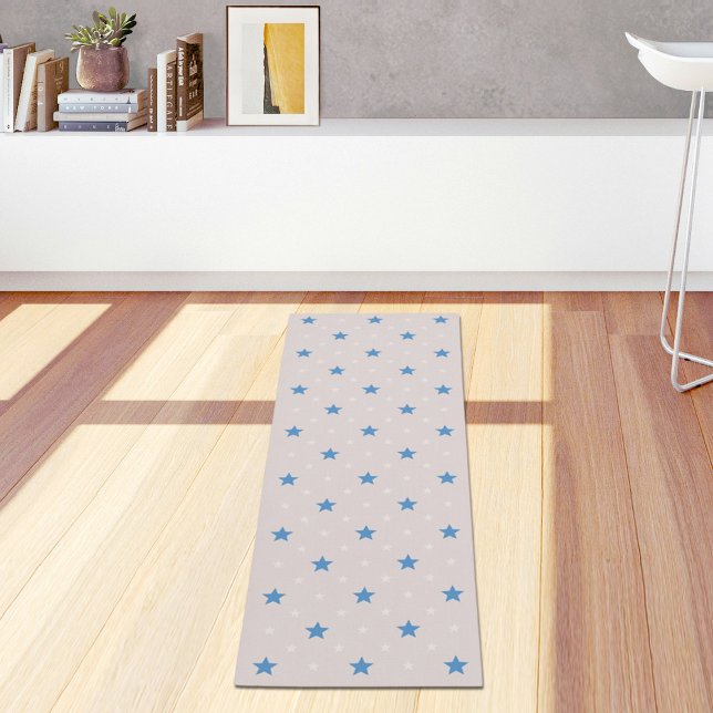 Tapete De Yoga Light Grey Stars Pattern Yoga Mat (Criador carregado)