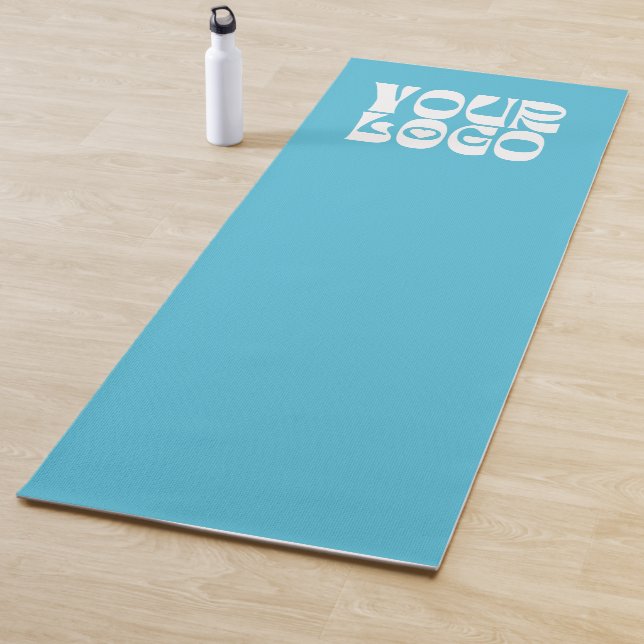 Tapete De Yoga Light Teal Custom Logo Promotional Business (In Situ)