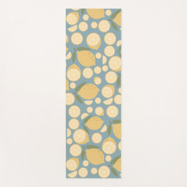 Tapete De Yoga Limão Amarelo Padrão Sem Costura