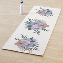Tapete De Yoga Linda Lavanda em Buquê