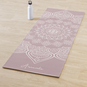 Tapete De Yoga Linda Luz Lilac Mandala Personalizada Ioga Mat
