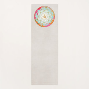 Tapete De Yoga Linda Om Lotus Mandala