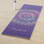 Tapete De Yoga Linda Púrpura Mandala Padrão Yoga Mat<br><div class="desc">Um belo e moderno tapete de ioga,  cor-de-rosa,  azul e roxo,  com toques de folha de ouro falsa. Personalize com seu nome ou a palavra Namaste. Excelente para ceder o nosso yoga. Projetado para você pelo Blackberry Boulevard.</div>