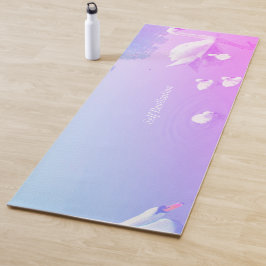 Tapete De Yoga Lindo Lago dos Cisnes