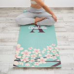Tapete De Yoga Lindos Blossomas de Cereja Monogramados<br><div class="desc">Lindos Blossoms de Cereja Monogramados Ioga mat personalizado.</div>