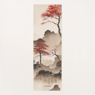 Tapete De Yoga Linha Costeira Japonesa Mínima PERSONALIZADA