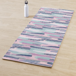 Tapete de Yoga Listrado de Rosa e Azul – Elegante