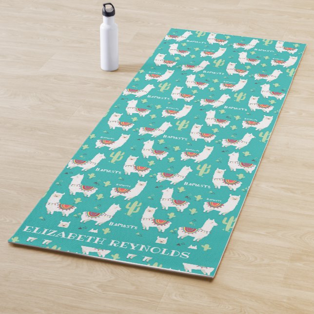 Tapete De Yoga Llamaste | Funny Llama Personalizou Yoga Mat (In Situ)