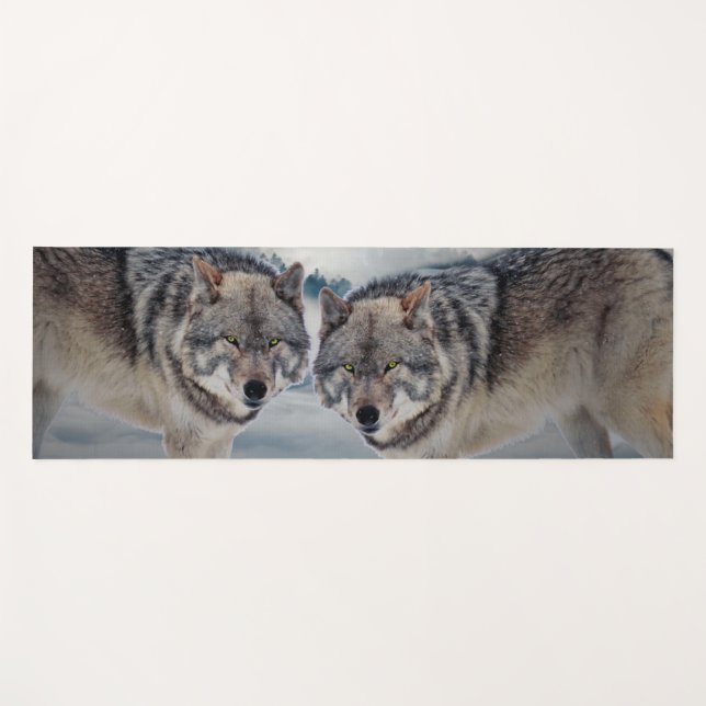Tapete De Yoga Lobos (Frente (Horizontal))