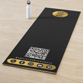Tapete De Yoga Logotipo comercial Mídia social Código QR Yoga Stu