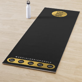 Tapete De Yoga Logotipo comercial Mídia social Dourada Yoga Studi