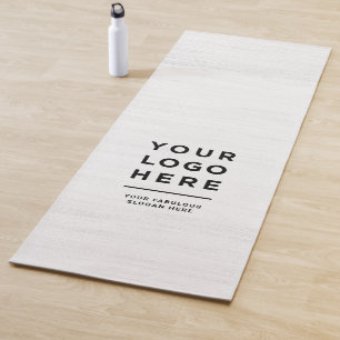 Tapete De Yoga Logotipo comercial personalizado e madeira clara d