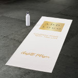 Tapete De Yoga Logotipo da empresa clássico clássico de business<br><div class="desc">Fundo branco. Personalize e adicione seu próprio negócio,  logotipo da empresa,  slogan/lema e nome. Traseira: sem design ou cor.</div>