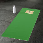 Tapete De Yoga Logotipo da empresa — green classic business studi<br><div class="desc">Um fundo verde da floresta de tendências. Personalize e adicione o logotipo da sua própria empresa. Traseira: sem design ou cor.</div>