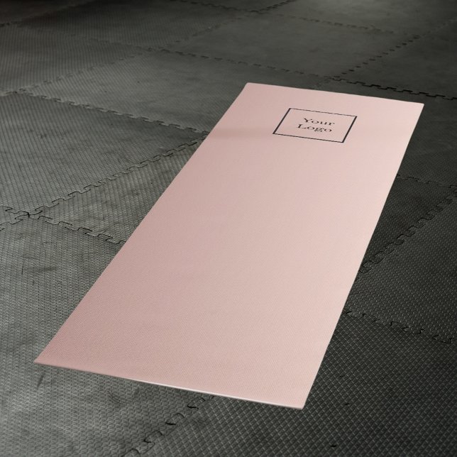 Tapete De Yoga Logotipo da empresa rosa gold negócios metálicos (Criador carregado)