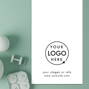 Tapete De Yoga Logotipo de empresa Mínimo Branco Personalizado