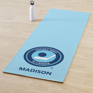 Tapete De Yoga Logotipo retrô da noite de hóquei no Canadá