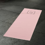Tapete De Yoga Logotipo rosa para empresas<br><div class="desc">Um fundo cor-de-rosa azul feminino. Personalize e adicione o logotipo da sua própria empresa. Traseira: sem design ou cor.</div>
