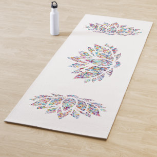 Tapete De Yoga Lotus com modelo de confete