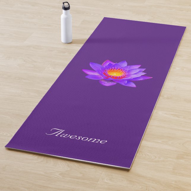 Tapete De Yoga Lotus Flower on Royal Purple (In Situ)