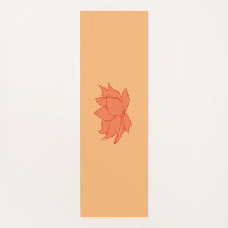 Tapete De Yoga Lotus Flower Orange Yoga Mat