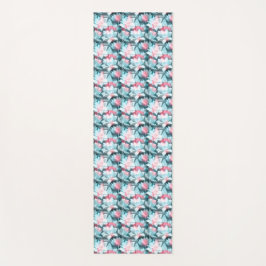 Tapete De Yoga Lotus Yoga Mat Branco E Rosa