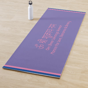 Tapete De Yoga Love Mantra Sanskrit Pink Yoga Matt Yoga Mat