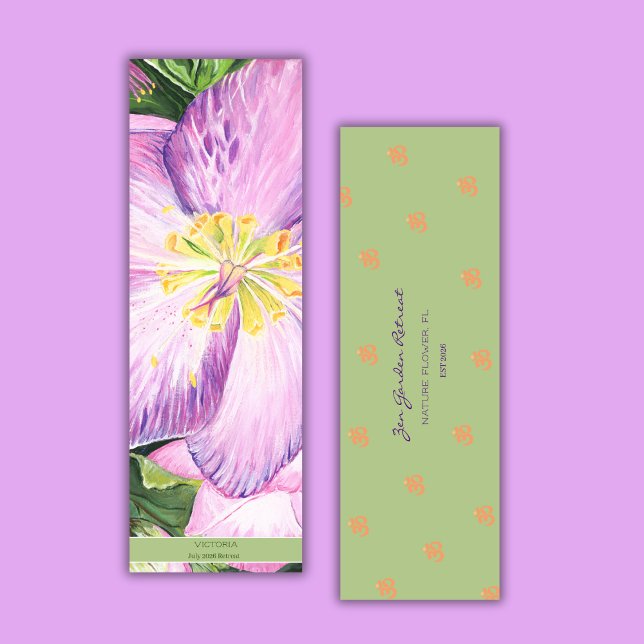 Tapete De Yoga Lovely Lavender Floral Custom Vacation Retreat (Gorgeous Personalized Yoga Mat for your Wellness or Yoga Retreat Guests! What a lovely Memento :))
