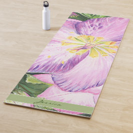 Tapete De Yoga Lovely Lavender Lenten Rose Zen Flower Painting