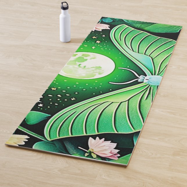 Tapete De Yoga Lunar Butterfly Bloom Design (In Situ)