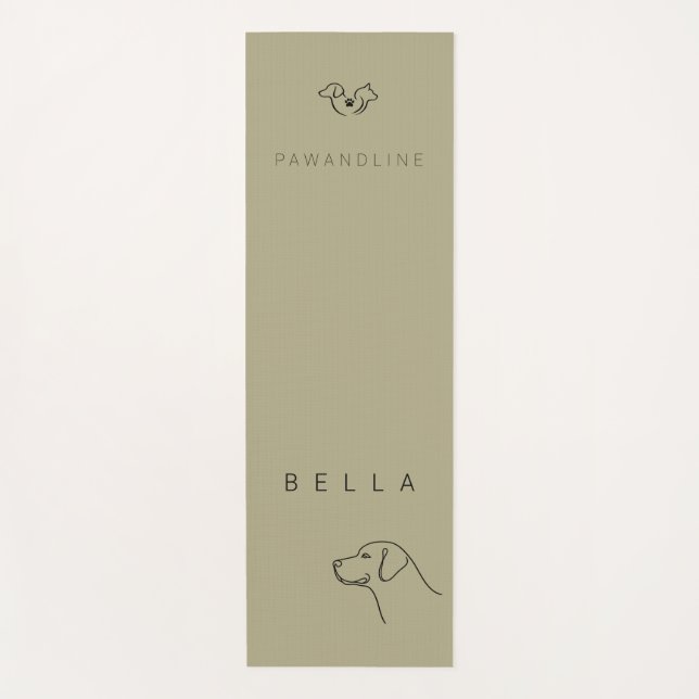 Tapete De Yoga Luxury Labrador Yoga Mat | Personalized Name (Frente)