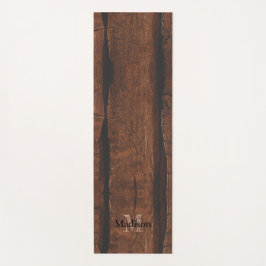 Tapete De Yoga Madeira russa castanha velha monograma