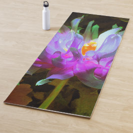 Tapete De Yoga Magenta espantosa e Verde limão Cactus Dahlia