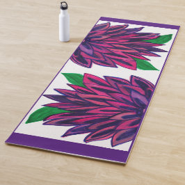 Tapete De Yoga Magenta Flores Yoga Mat