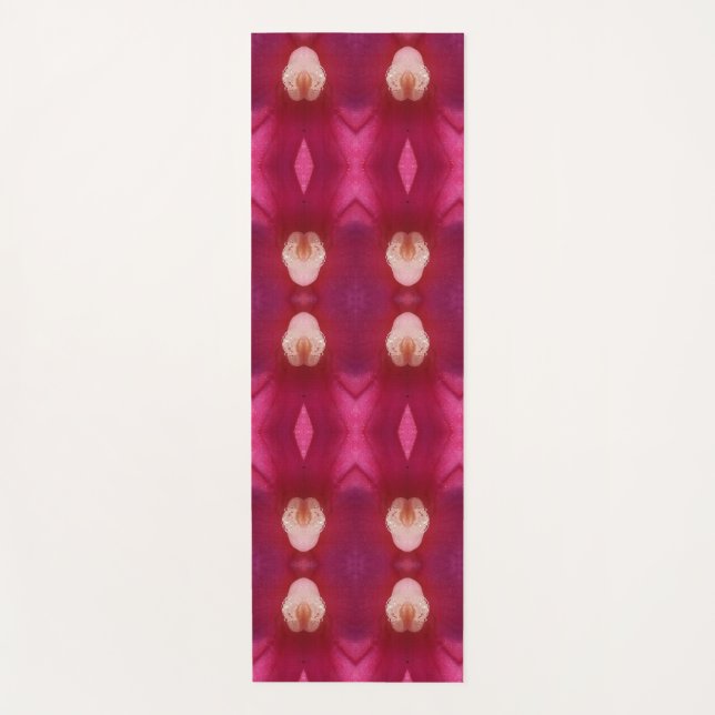 Tapete De Yoga Magenta Flower Ikat 12 (Frente)