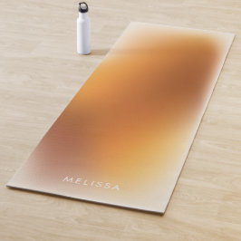 Tapete De Yoga Malhação de Gradiente de Ombre Laranja Moderno Ter
