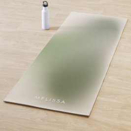 Tapete De Yoga Malhação de Gradiente Verde de Espartilho Clássico