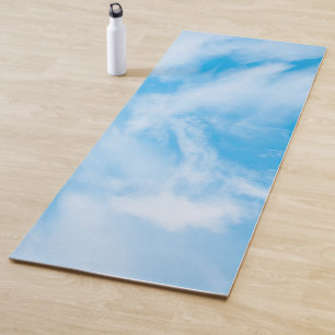 Tapete De Yoga Malhação Design de Modelo de Nuvens Azuis Elegan
