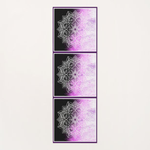 Tapete De Yoga Mandala abstrata do zen do roxo