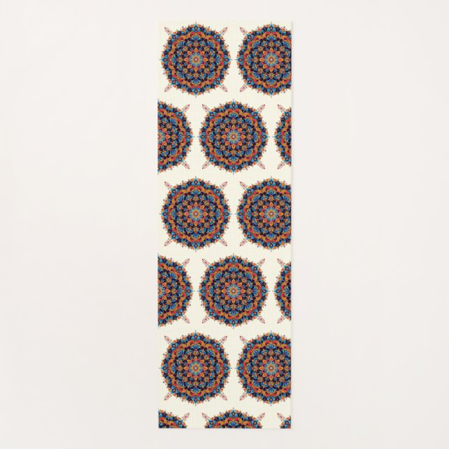 Tapete De Yoga Mandala-Branco (Frente)