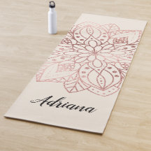 Mandala da Natureza em Rosa Dourado Personalizado